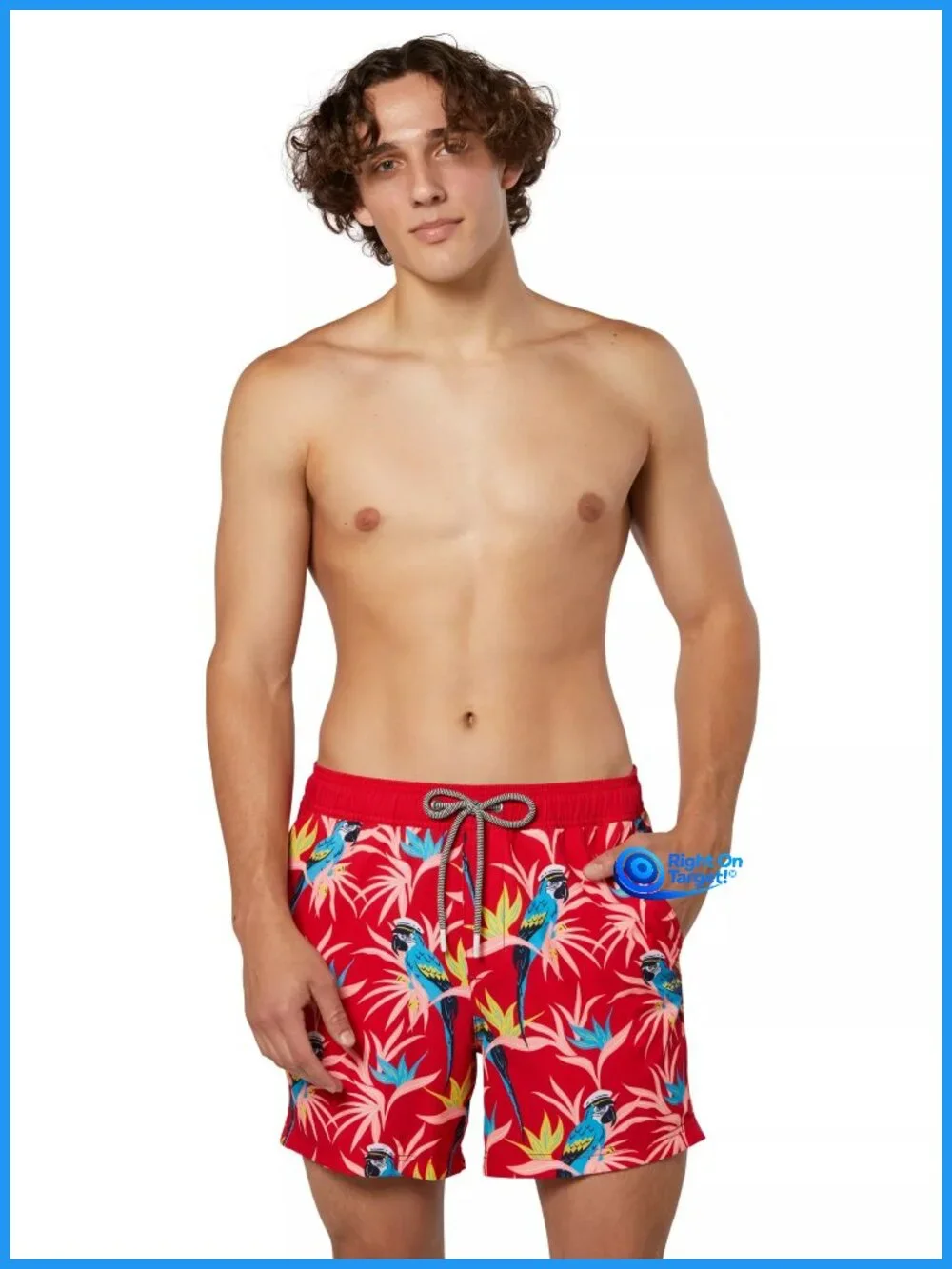 XXL - Mens Party Pants Skippa Swimsuit Bottom - Red